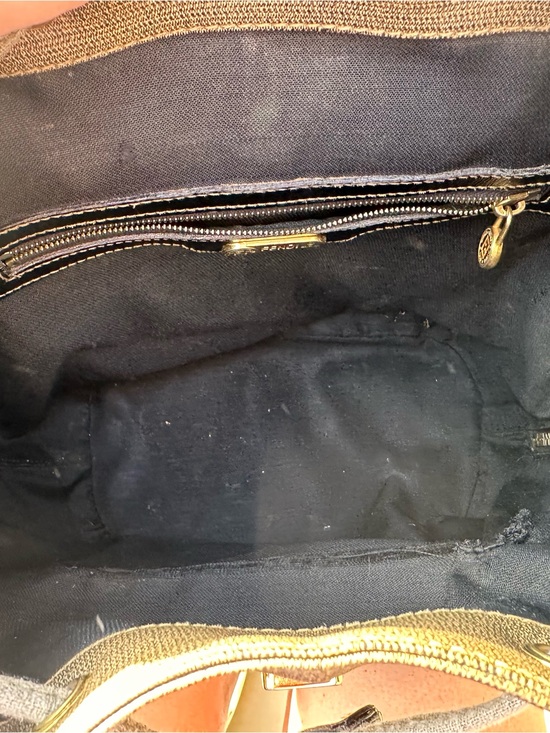 fendi mini monogram backpack BROWN tone metal hardware and chain strap Fendi Black Nylon and Leather
